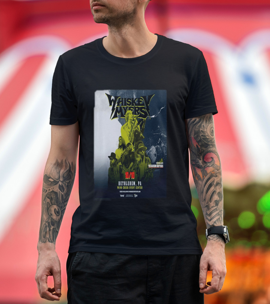 Whiskey Myers Bethlehem PA Concert October 10 2026 Wind Creek Event Center Featuring The Allman Betts Band T-Shirt