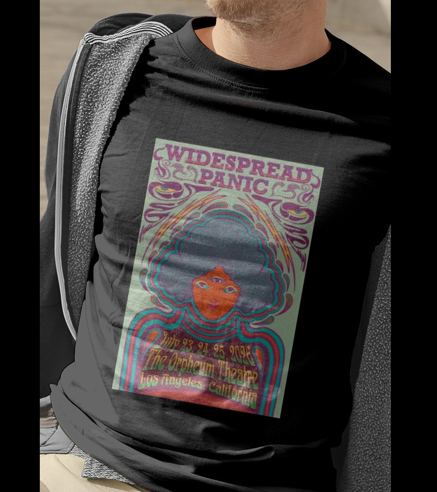 Widespread Panic Orpheum Theatre Los Angeles July 23 25 2026 Psychedelic T-Shirt