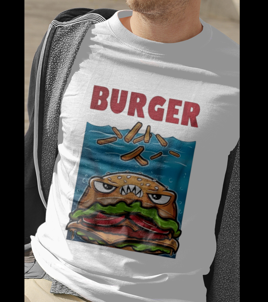 Angry Burger With Fries Burger T-Shirt