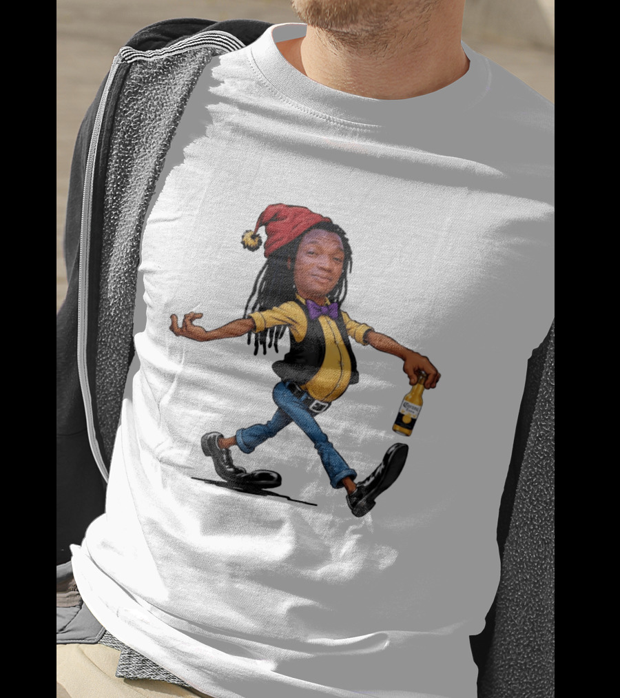 Caricature Man With Dreadlocks Holding Corona Extra Beer T-Shirt