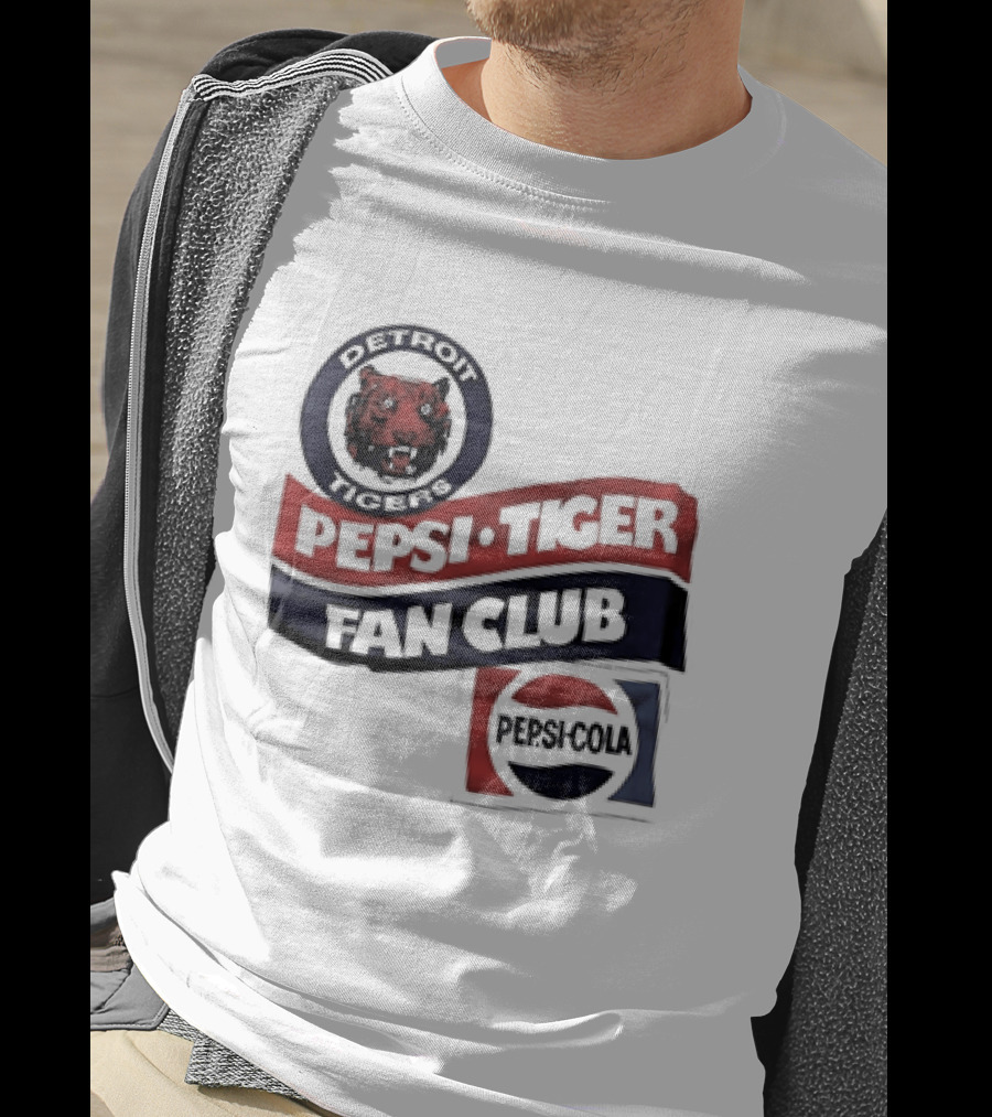 Detroit Tigers Pepsi Tiger Fan Club Pepsi Cola T-Shirt