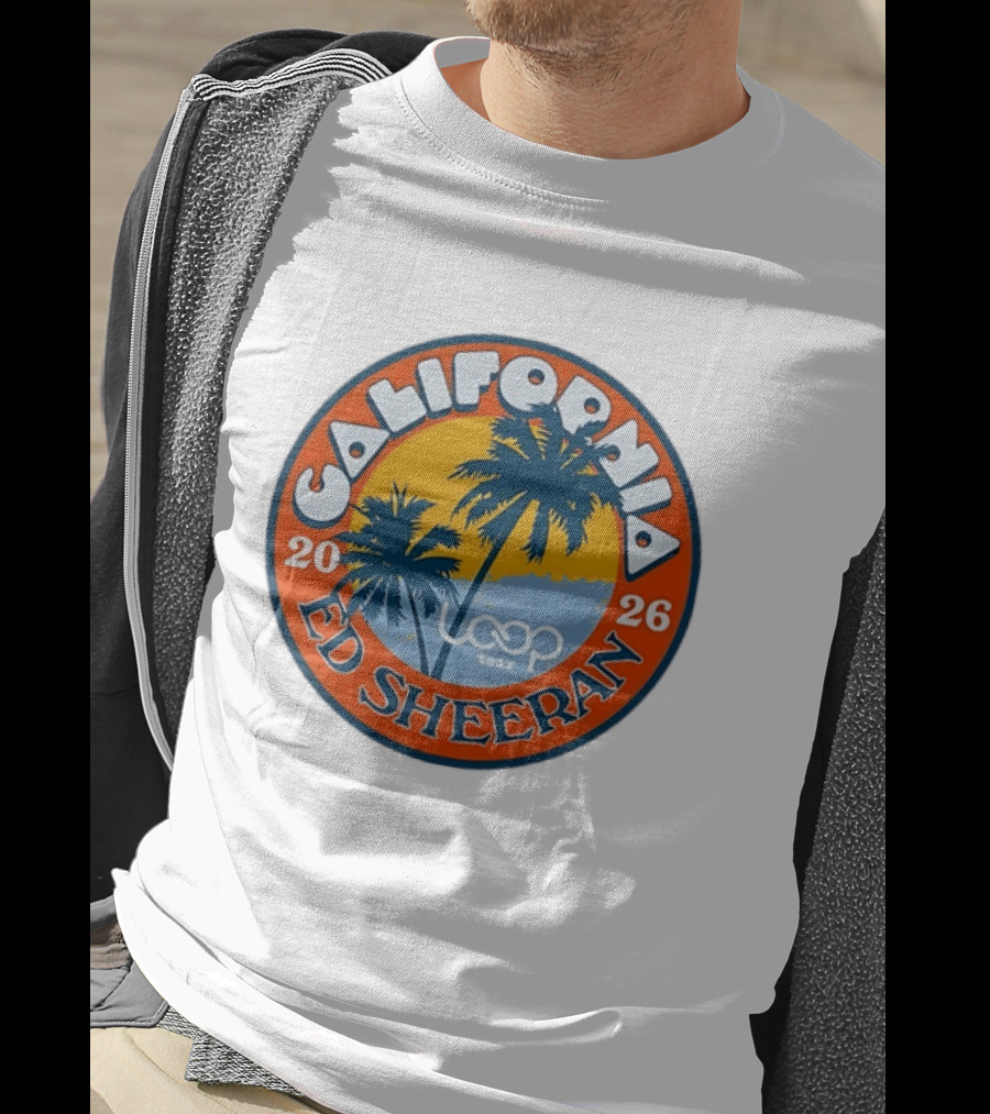 California 2026 Ed Sheeran Loop Tour Palm Trees Circle T-Shirt