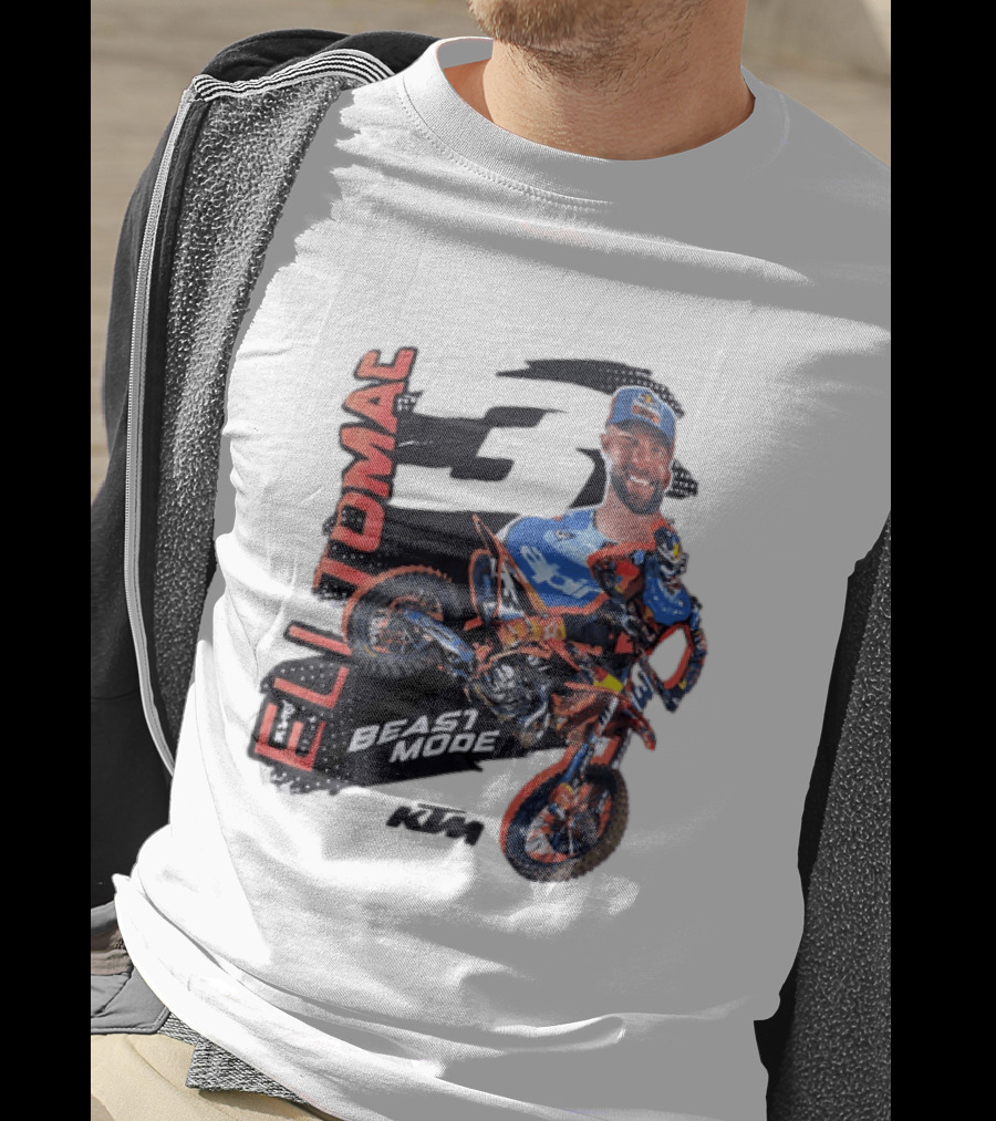 Eli Tomac Beast Mode KTM Motocross Supercross Racing 3 Pro Rider T-Shirt