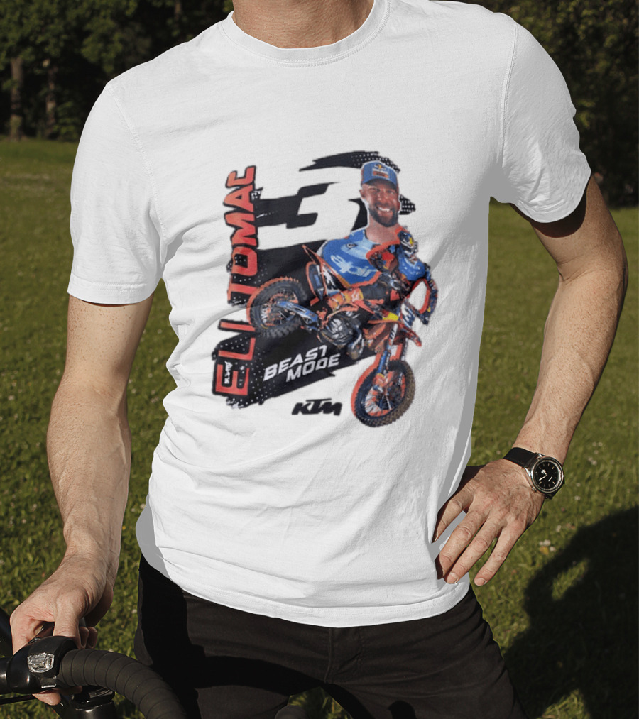 Eli Tomac Beast Mode KTM Motocross Supercross Racing 3 Pro Rider T-Shirt