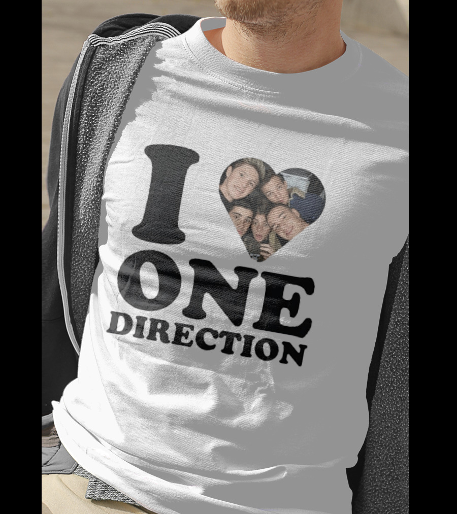 I Love One Direction Heart Niall Horan Band Photo T-Shirt