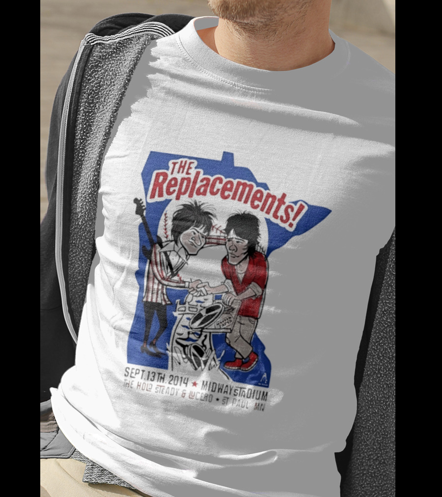 The Replacements Midway Stadium Concert Sept 13 2014 Featuring The Hold Steady Lucero St Paul MN T-Shirt