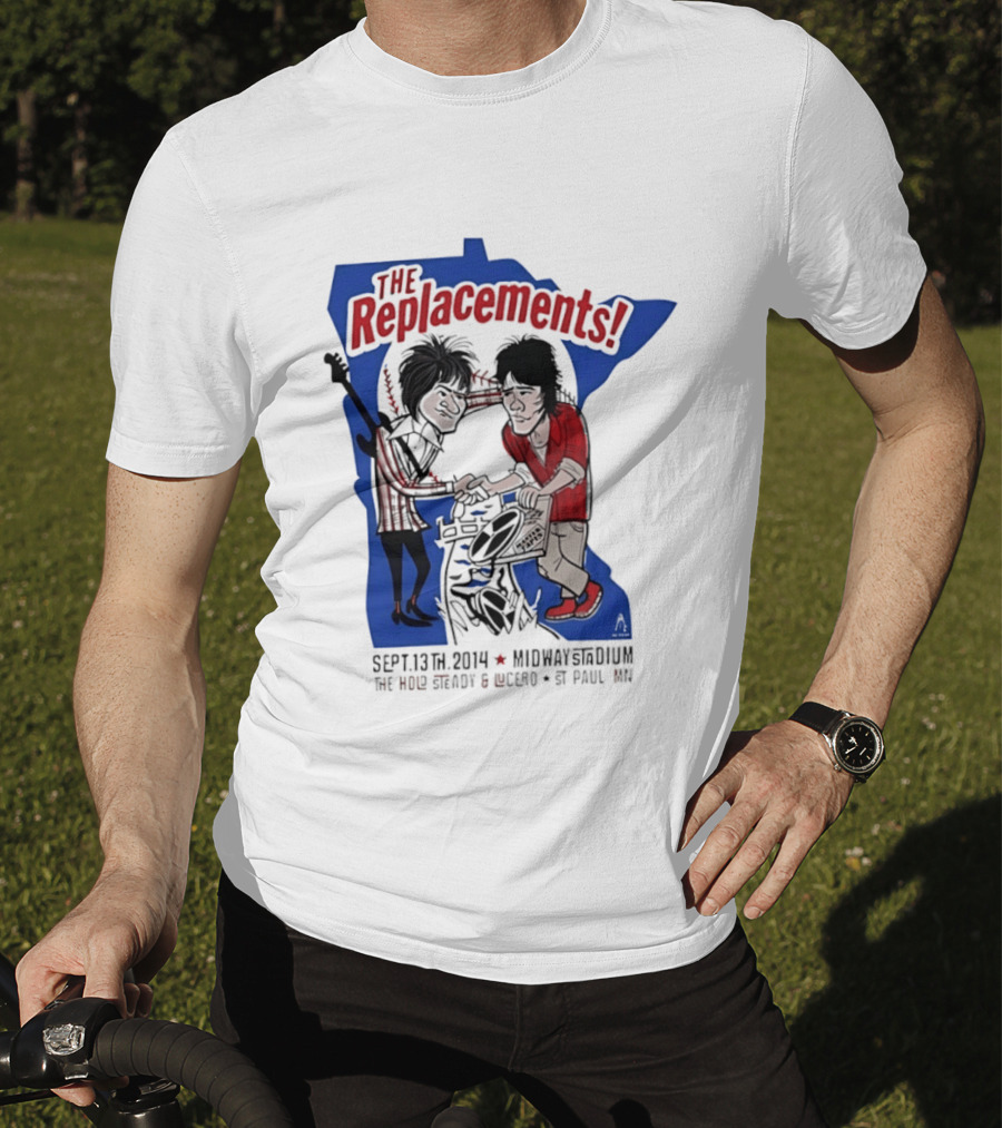 The Replacements Midway Stadium Concert Sept 13 2014 Featuring The Hold Steady Lucero St Paul MN T-Shirt
