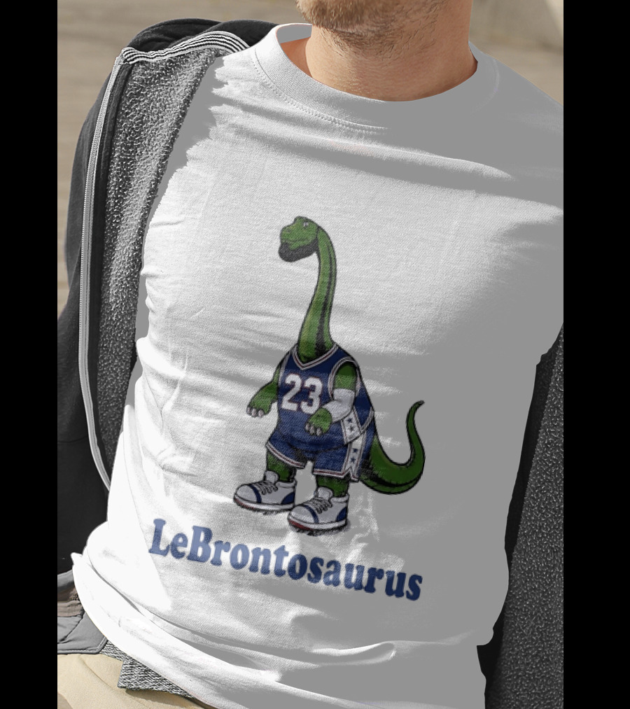 LeBrontosaurus Dinosaur Basketball Jersey Number 23 T-Shirt
