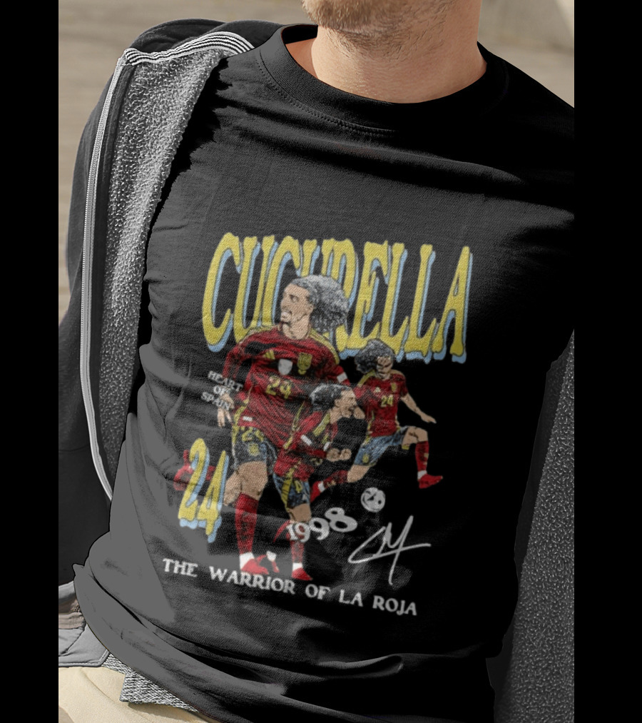Cucurella Heart Of Spain 24 1998 The Warrior Of La Roja T-Shirt