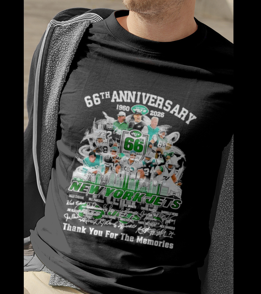 New York Jets 66th Anniversary 1960 2026 Thank You For The Memories T-Shirt