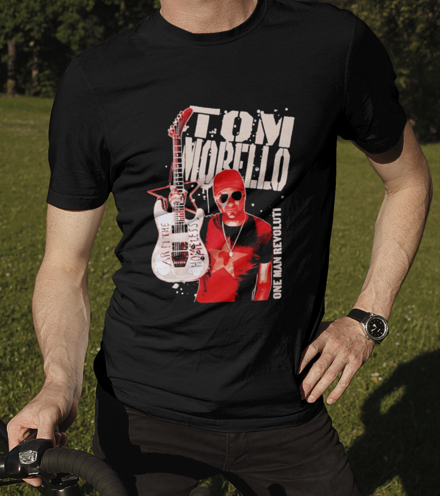 Tom Morello Arm The Homeless Guitar One Man Revolution Red Star T-Shirt
