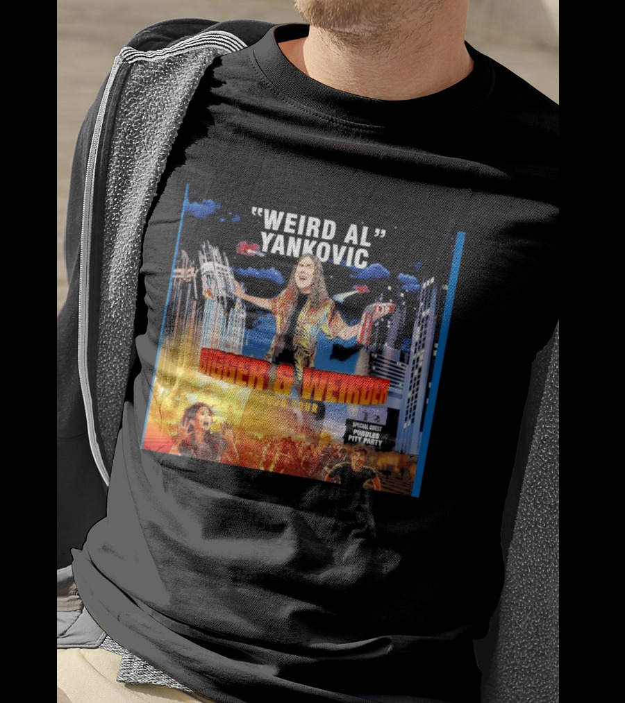 Weird Al Yankovic Bigger & Weirder 2026 Tour Special Guest Puddles Pity Party T-Shirt