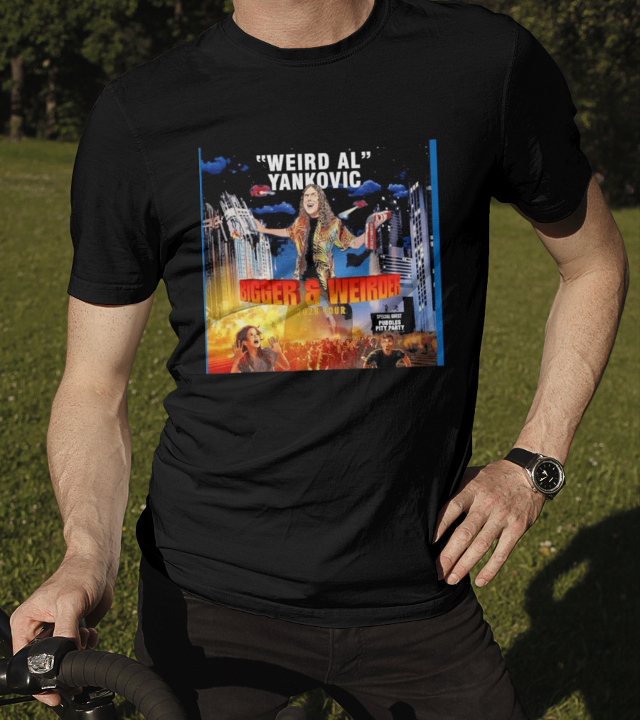 Weird Al Yankovic Bigger & Weirder 2026 Tour Special Guest Puddles Pity Party T-Shirt