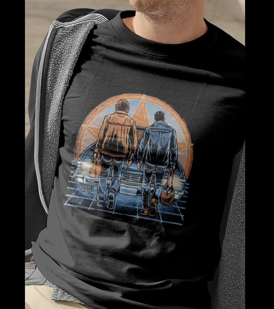 Sam And Dean Winchester Impala Star Supernatural T-Shirt