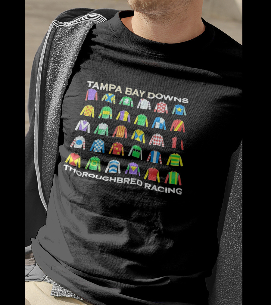 Tampa Bay Downs Jockey Silks Thoroughbred Racing T-Shirt