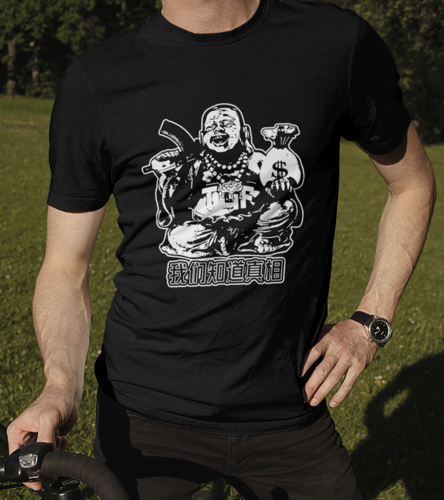 TGF Buddha With Money Bag And Rifle Streetwear T-Shirt