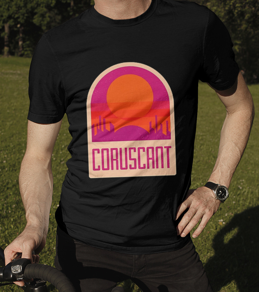 Coruscant Cityscape Star Wars Sci Fi Sunset Scene T-Shirt