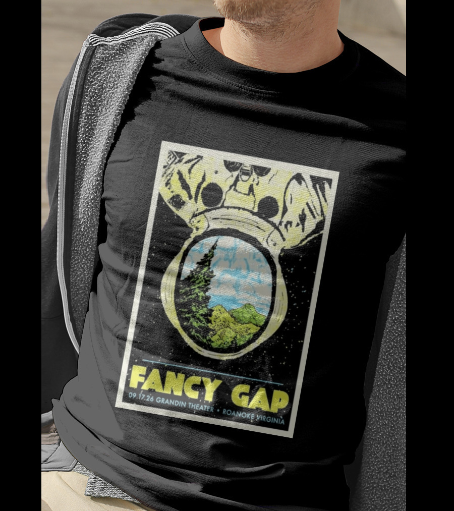 Fancy Gap 09.17.26 Grandin Theater Roanoke Virginia Astronaut Scenic Vista T-Shirt