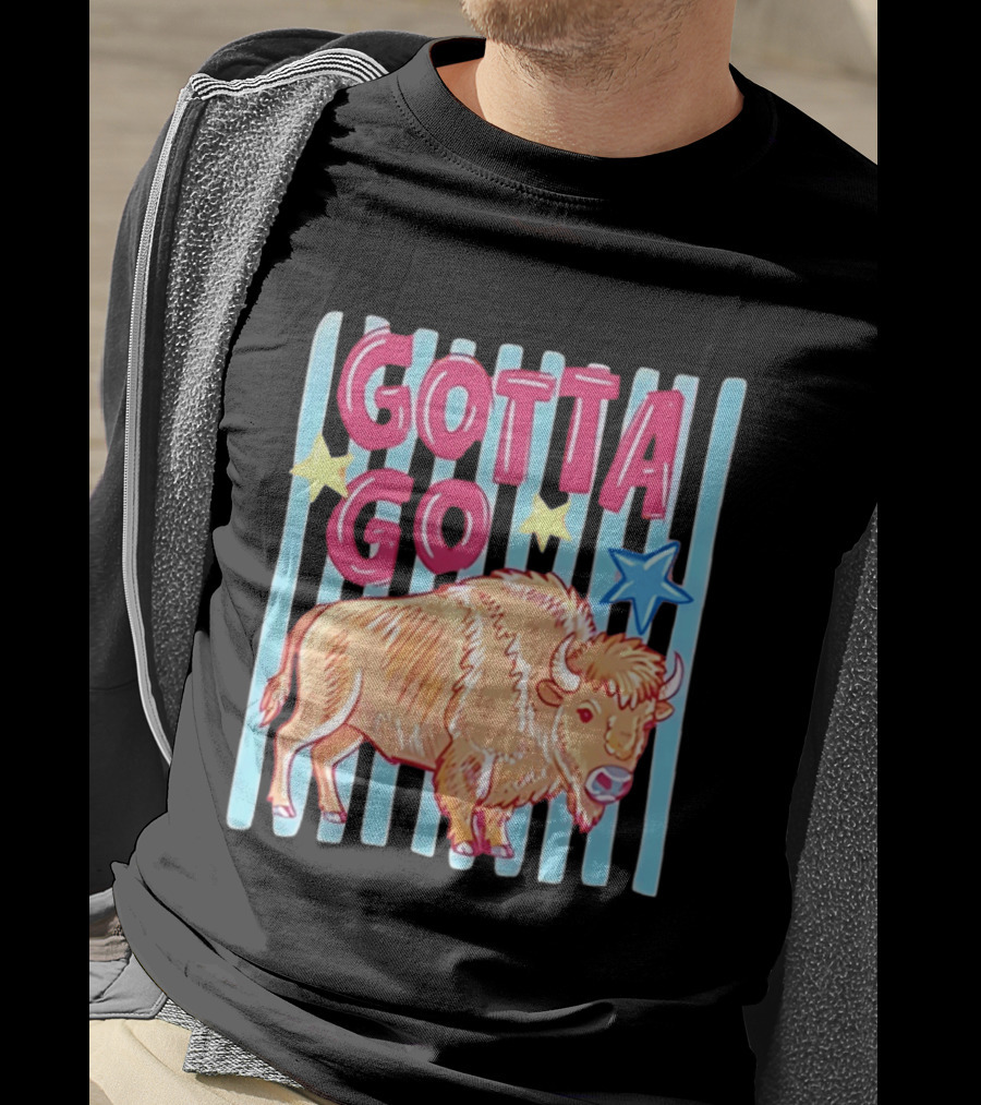 Gotta Go Buffalo Stars Stripes Wildlife Bison T-Shirt
