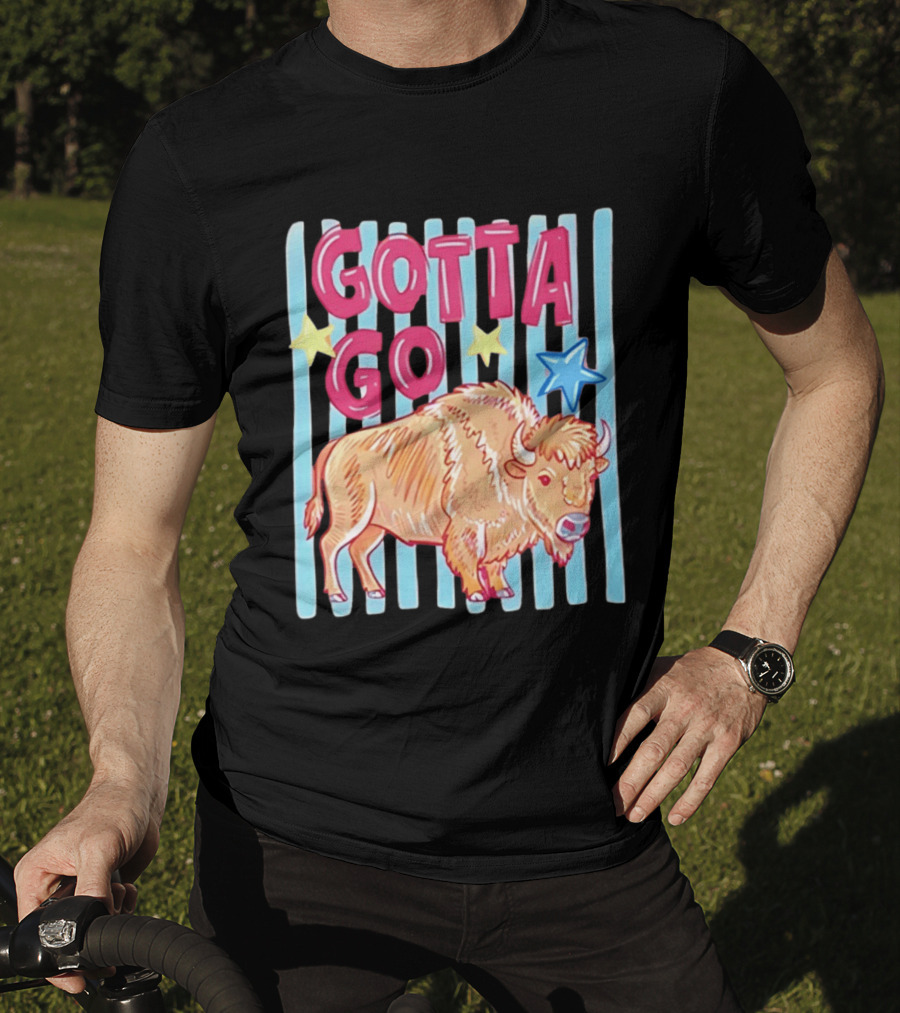 Gotta Go Buffalo Stars Stripes Wildlife Bison T-Shirt