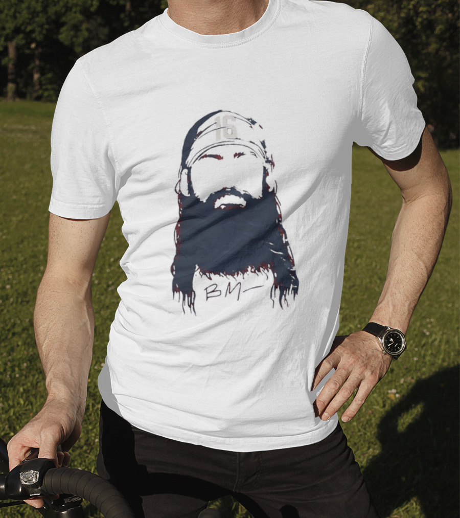 Brandon Marsh 16 Philadelphia Phillies Beard Silhouette BM Cap T-Shirt