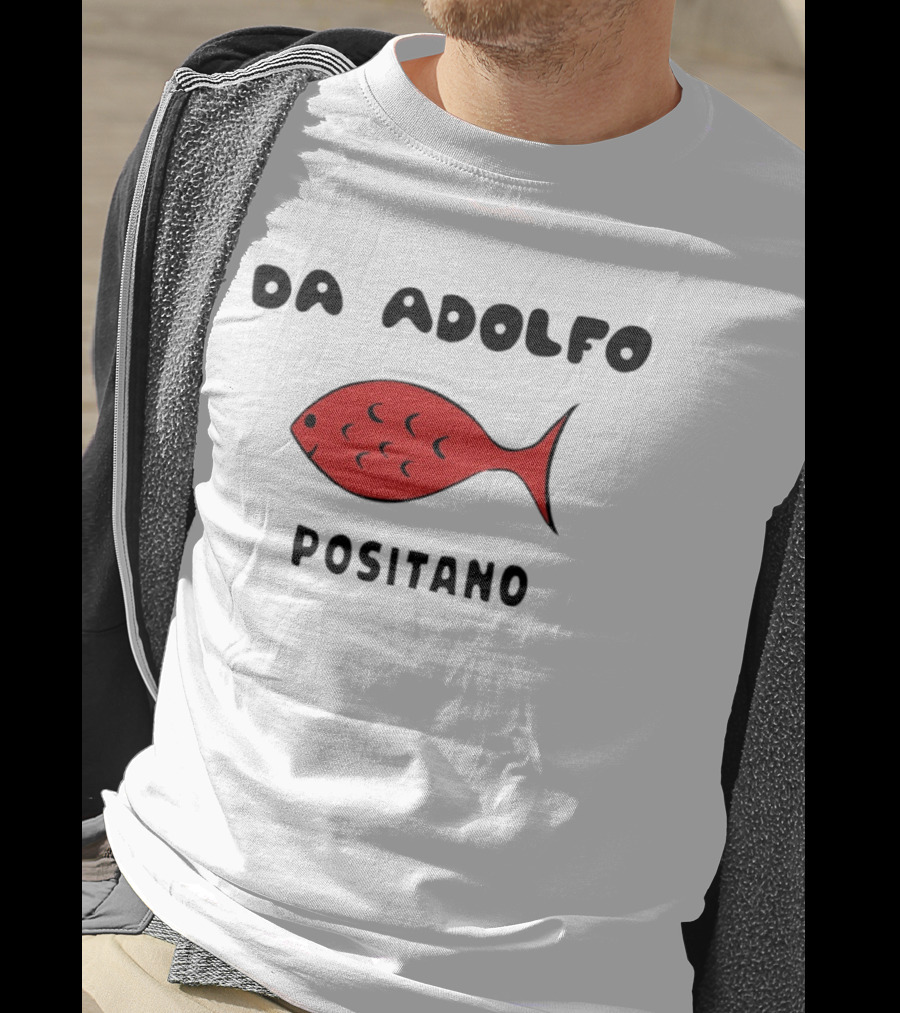 Da Adolfo Positano Red Fish Iconic Italy Amalfi Coast T-Shirt
