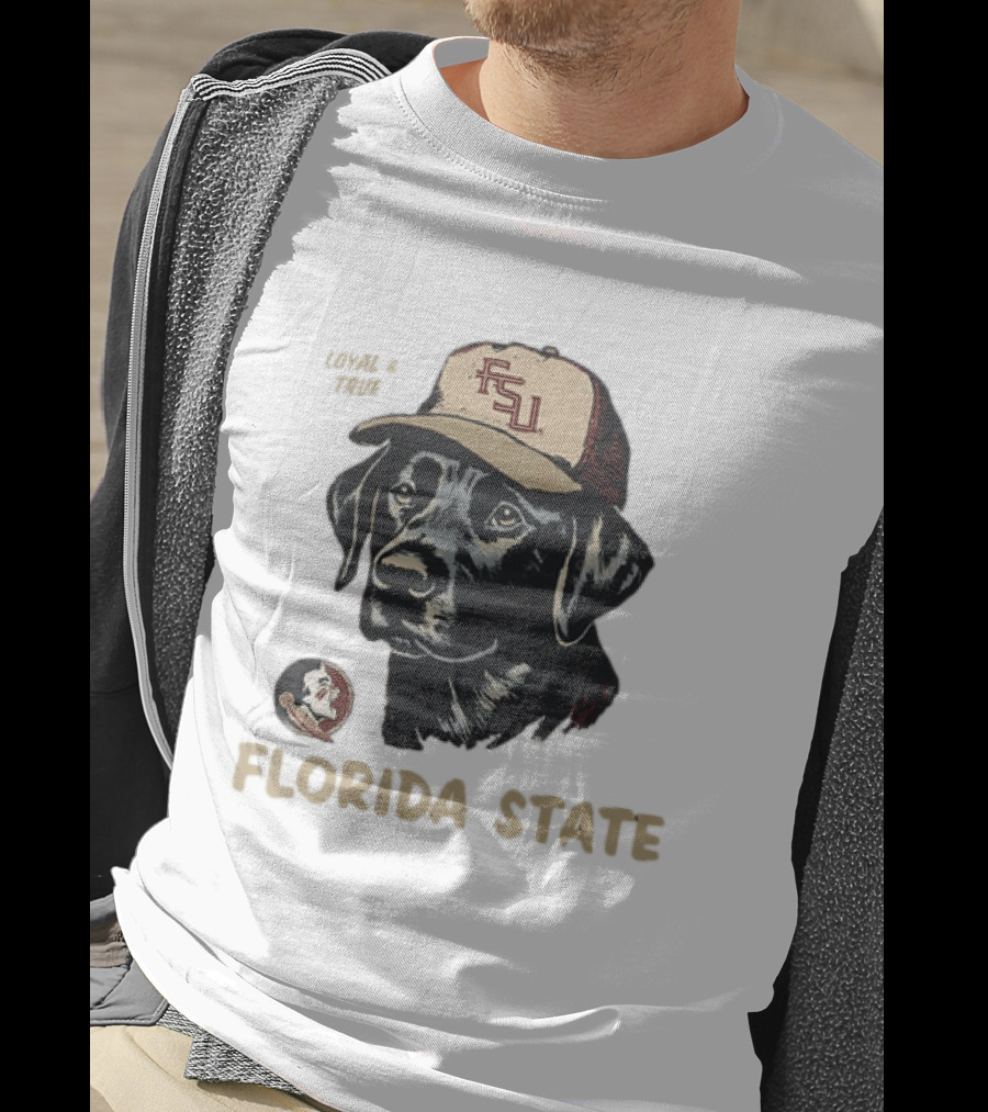 Florida State Loyal And True Labrador Retriever FSU Hat Fan Gear T-Shirt