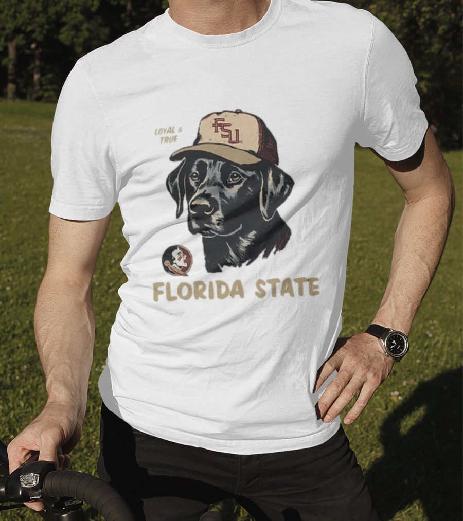 Florida State Loyal And True Labrador Retriever FSU Hat Fan Gear T-Shirt