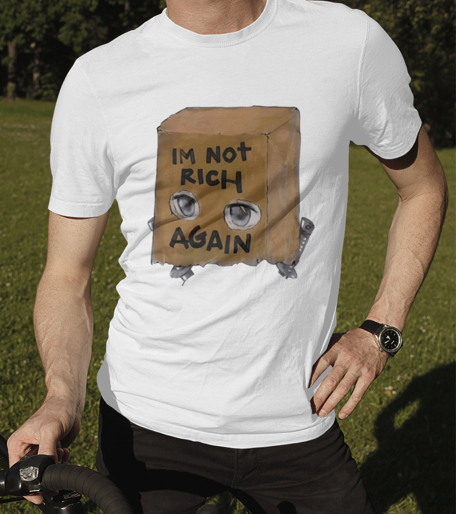 I'm Not Rich Again Paper Bag Anime Eyes T-Shirt