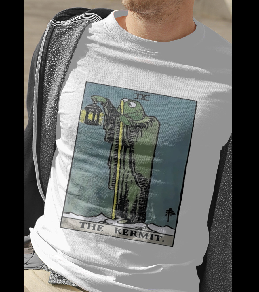 Kermit Tarot Card IX The Hermit Muppets Lantern T-Shirt
