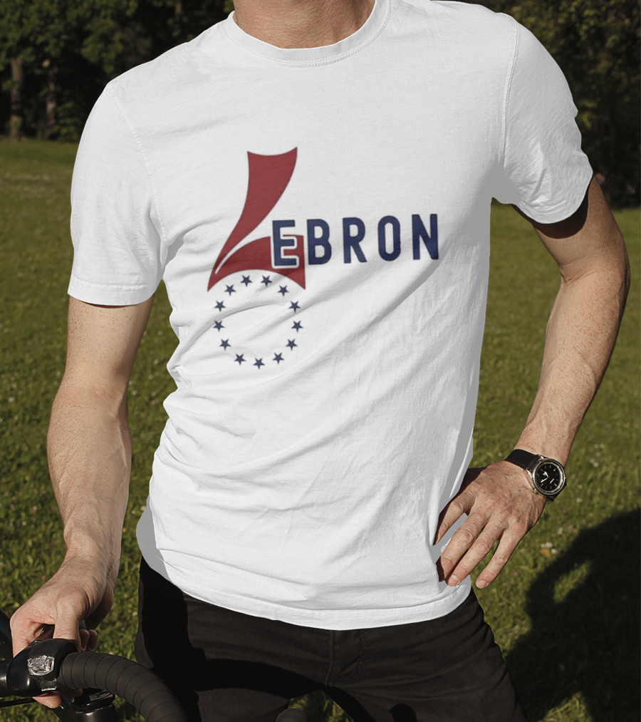 Lebron James 76ers Inspired Logo With Star Circle T-Shirt
