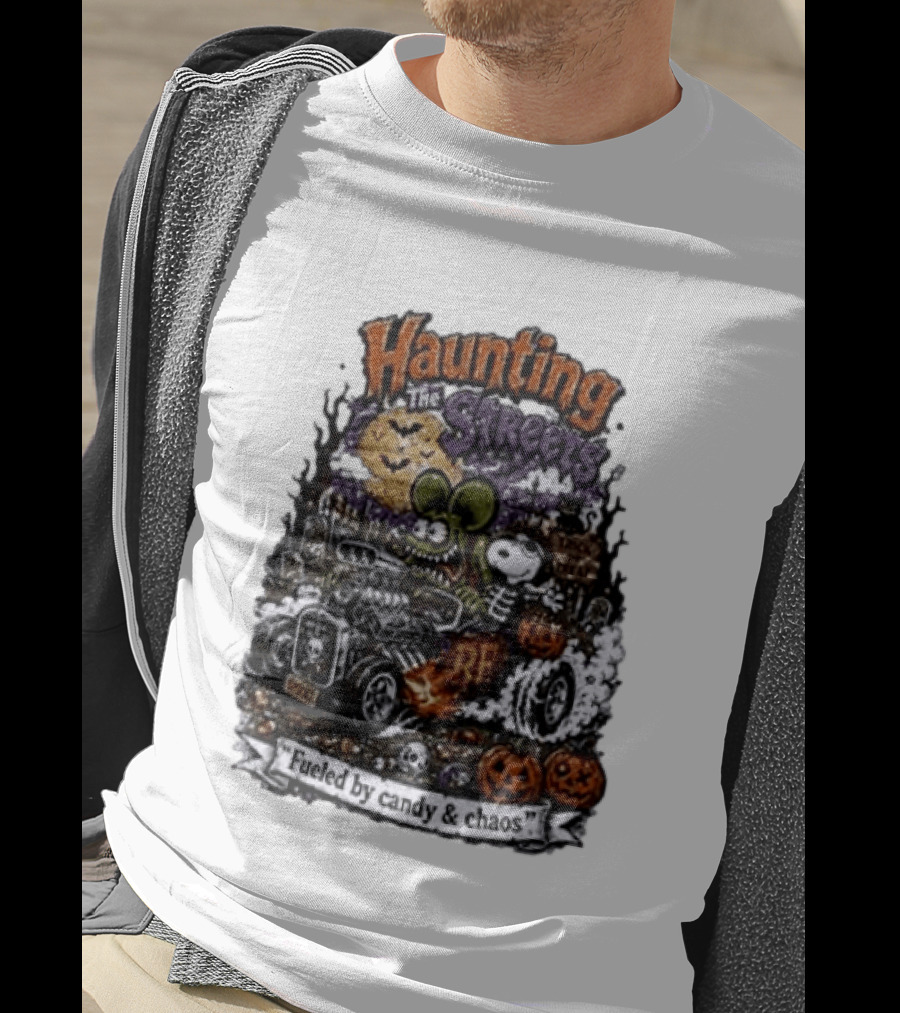 Peanuts Snoopy X Rat Fink Haunting The Streets Fueled By Candy & Chaos Halloween T-Shirt