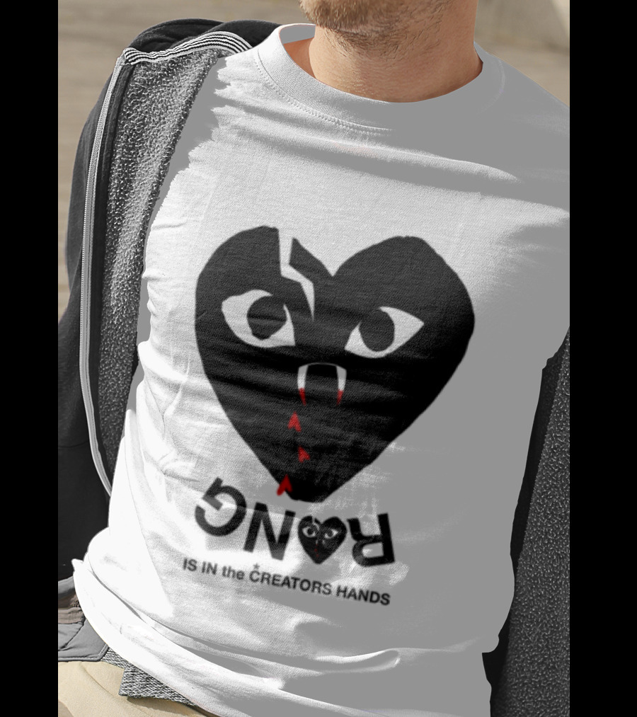 Revenge Store Rvg White Heart Eyes Fangs Red Drip T-Shirt