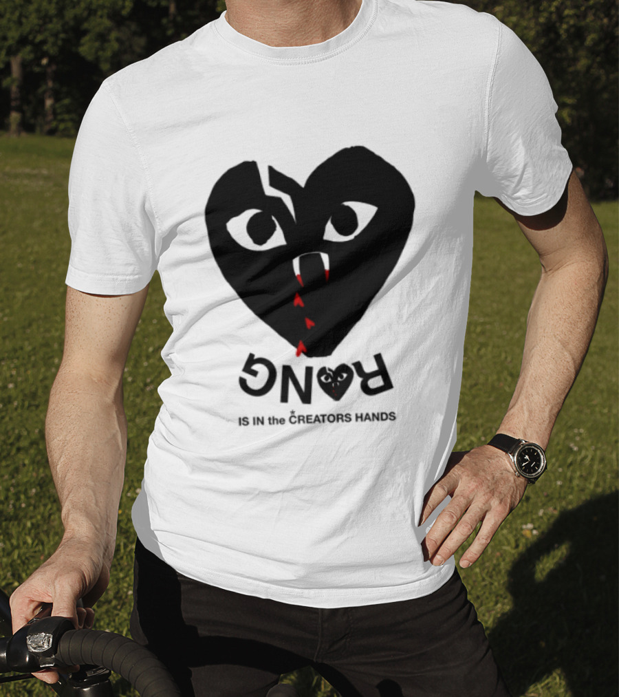 Revenge Store Rvg White Heart Eyes Fangs Red Drip T-Shirt