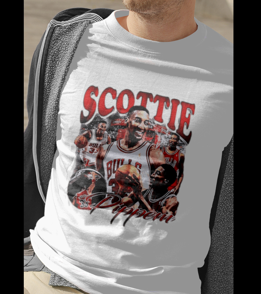 Scottie Pippen Chicago Bulls Basketball Legend 33 T-Shirt