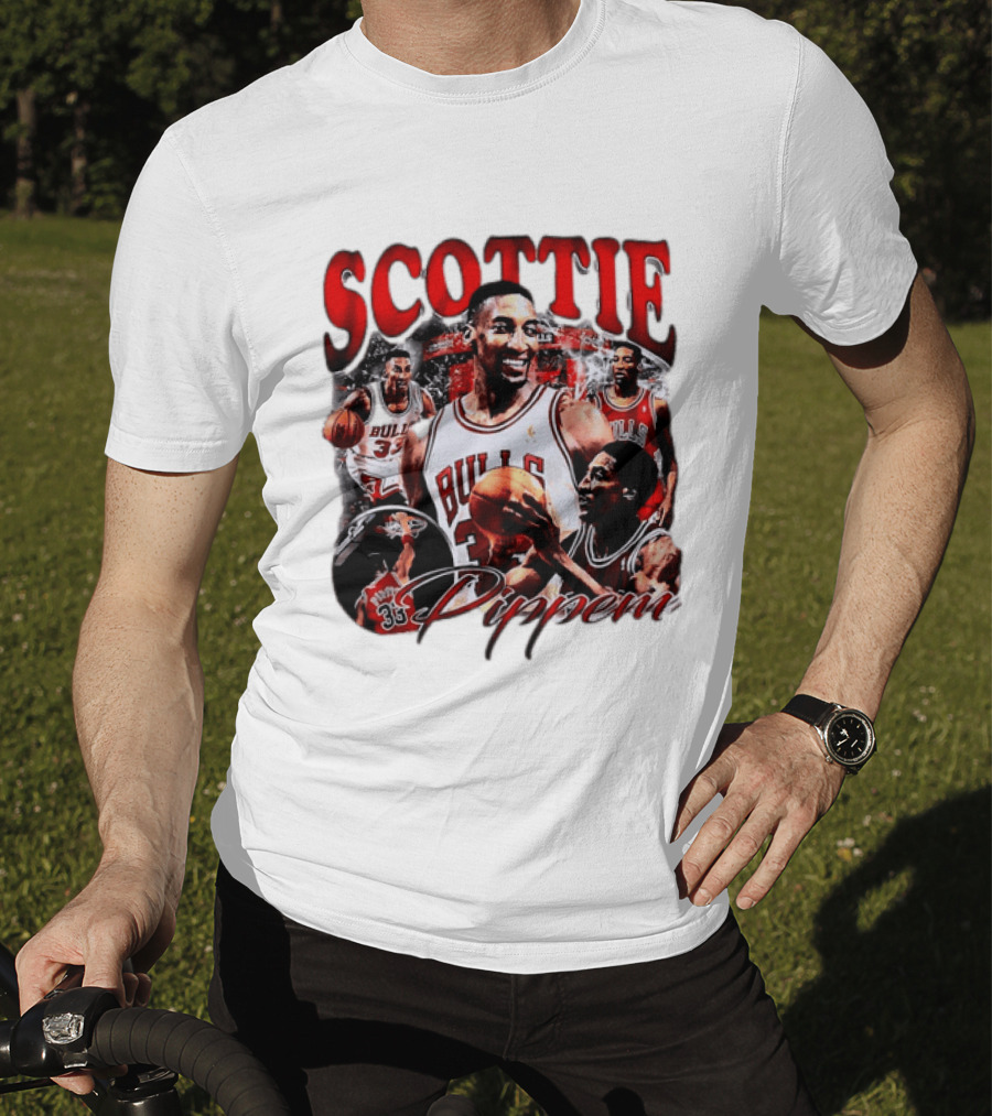 Scottie Pippen Chicago Bulls Basketball Legend 33 T-Shirt