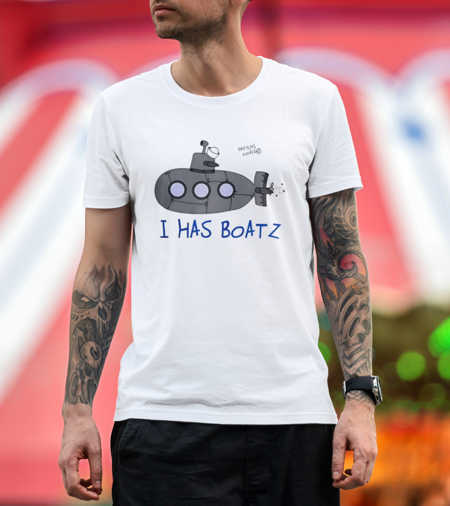 Submarine I Has Boatz Cartoon Meme Smosh Inside Joke T-Shirt