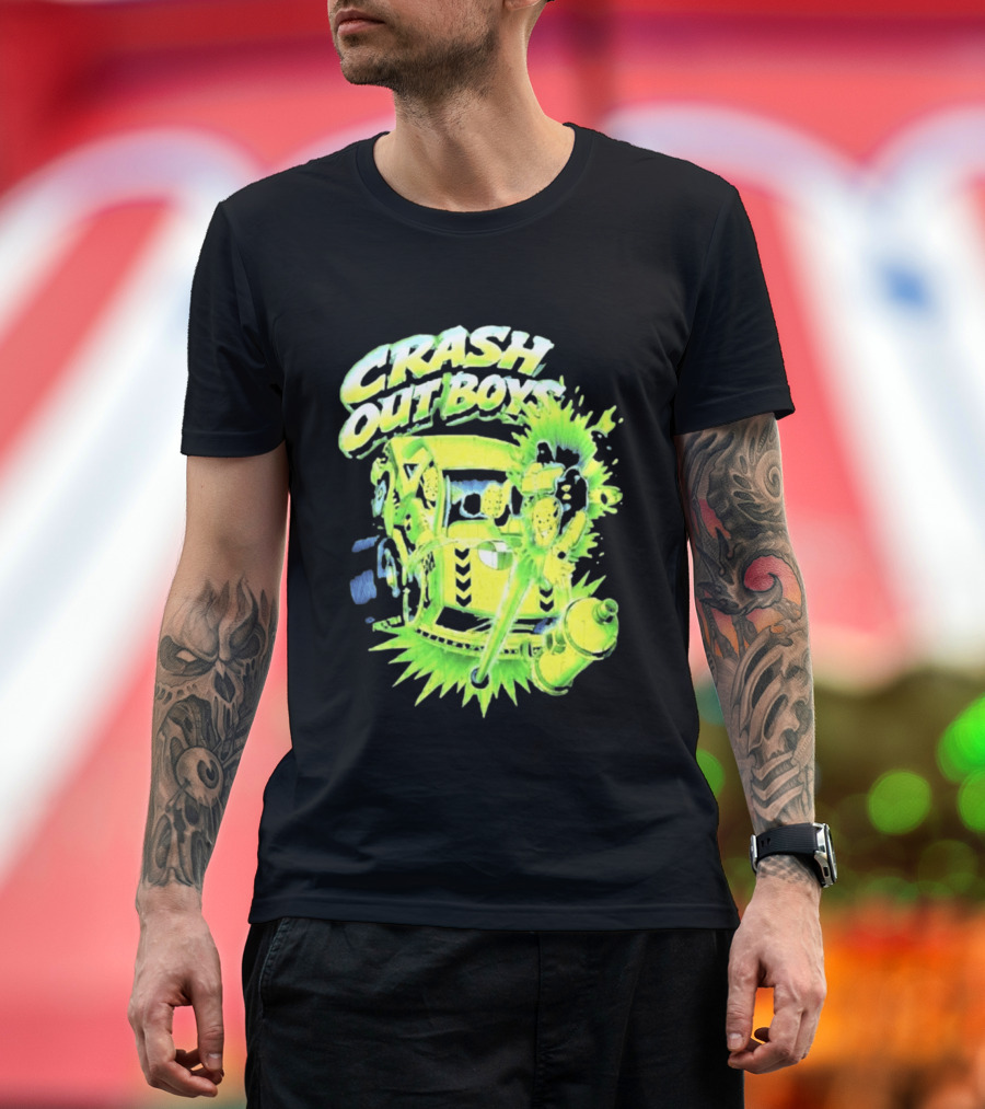 Adrien Broner Crash Out Boys Reven Brand Explosive Cartoon Car Scene T-Shirt