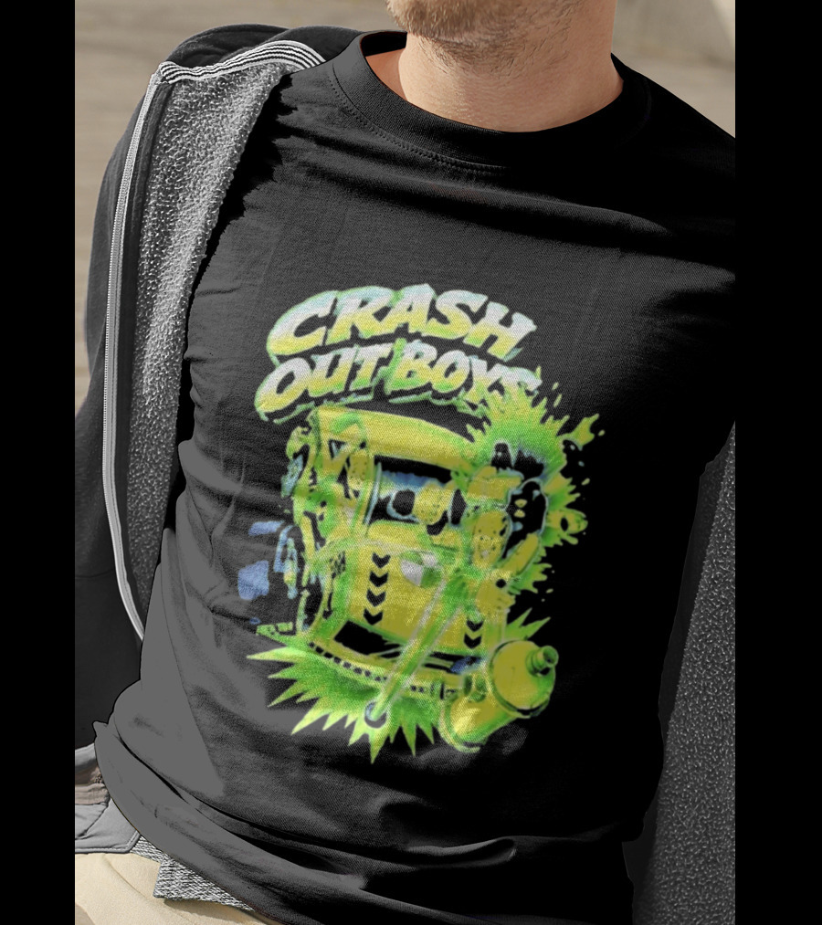 Adrien Broner Crash Out Boys Reven Brand Explosive Cartoon Car Scene T-Shirt