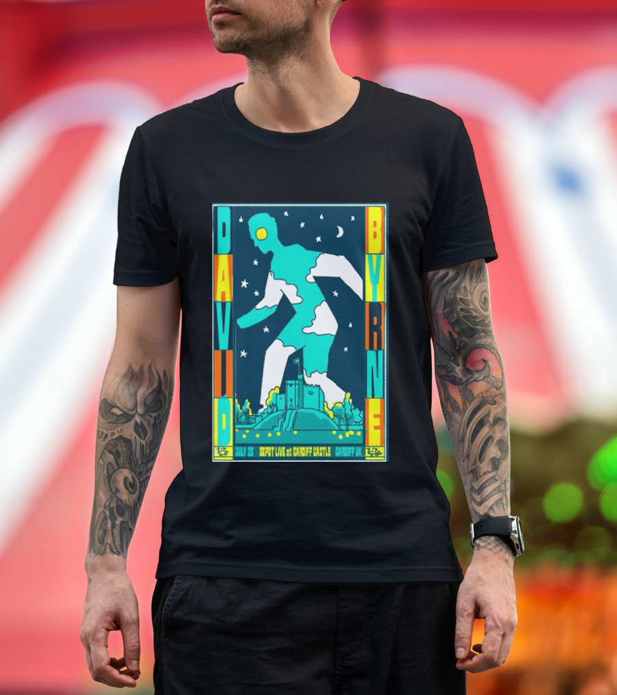 David Byrne Depot Live Cardiff Castle July 26 2026 Cardiff UK Show T-Shirt