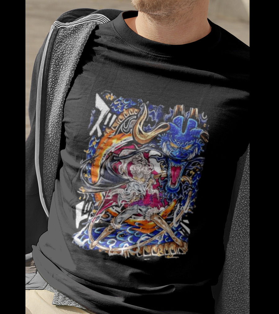 Monkey D Luffy Gear 5 Vs Kaido Epic One Piece Anime Manga Battle Scene T-Shirt