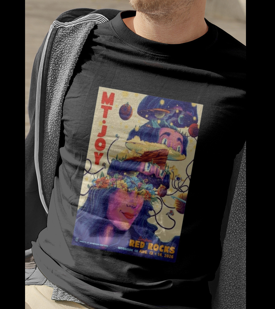 Mt. Joy Live Red Rocks Amphitheatre Morrison CO Aug 13 14 2026 Cosmic Landscape T-Shirt