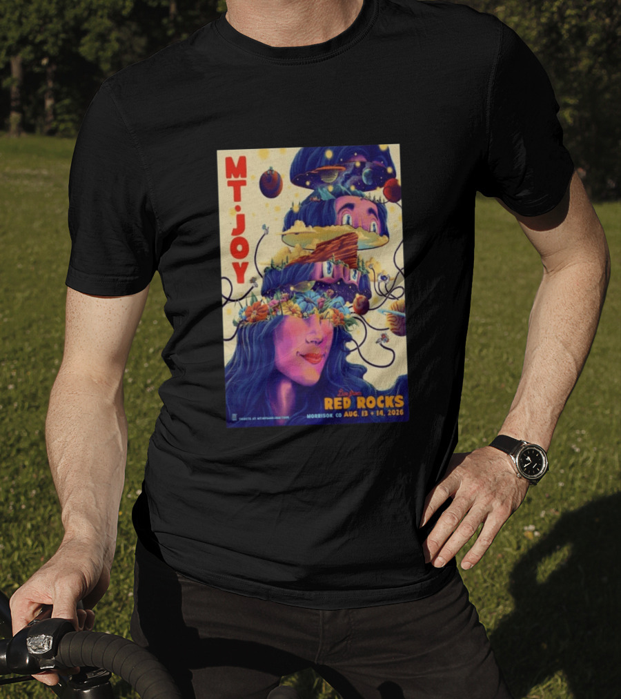 Mt. Joy Live Red Rocks Amphitheatre Morrison CO Aug 13 14 2026 Cosmic Landscape T-Shirt