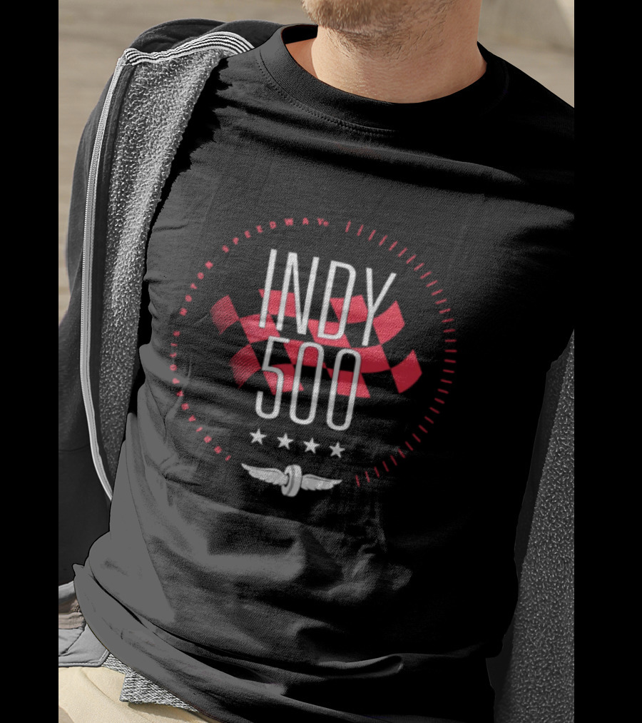 Indy 500 Speedway Racing Checkered Flag Motorsport Iconic Event T-Shirt