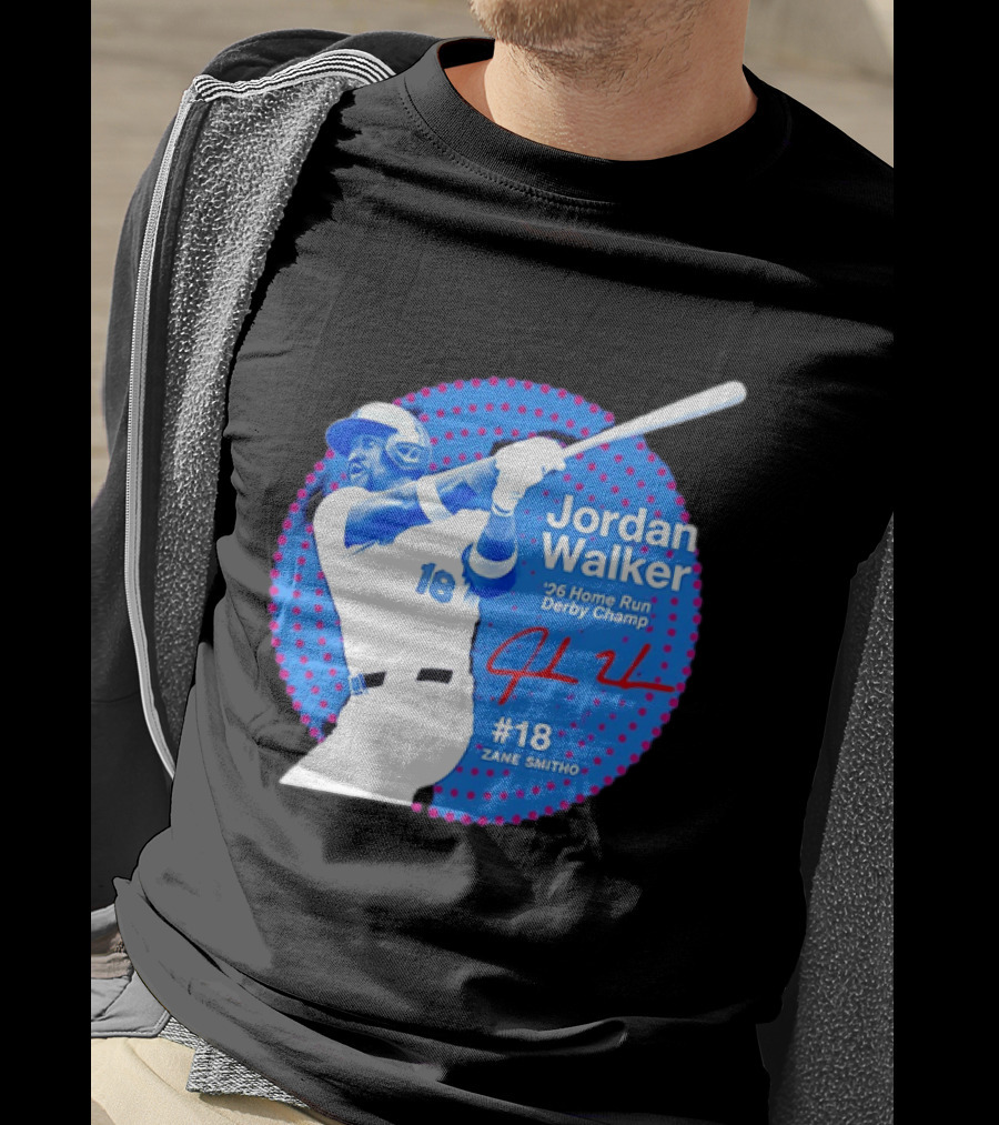 Jordan Walker 2026 Home Run Derby Champ Signature #18 Zane Smith T-Shirt