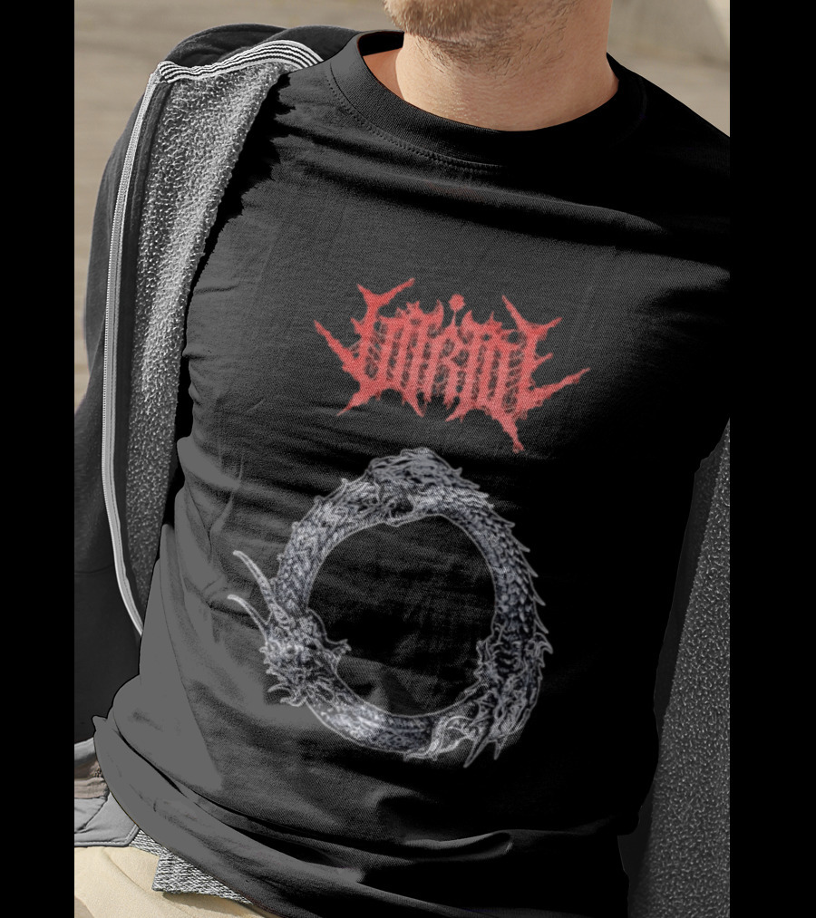 Jormungandr Ouroboros Serpent Circle With Lorna Shore T-Shirt