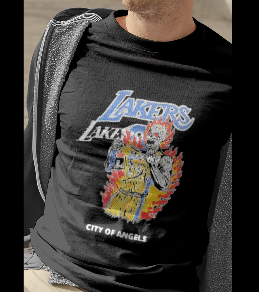 Los Angeles Lakers City Of Angels 24 Kobe Bryant Basketball T-Shirt