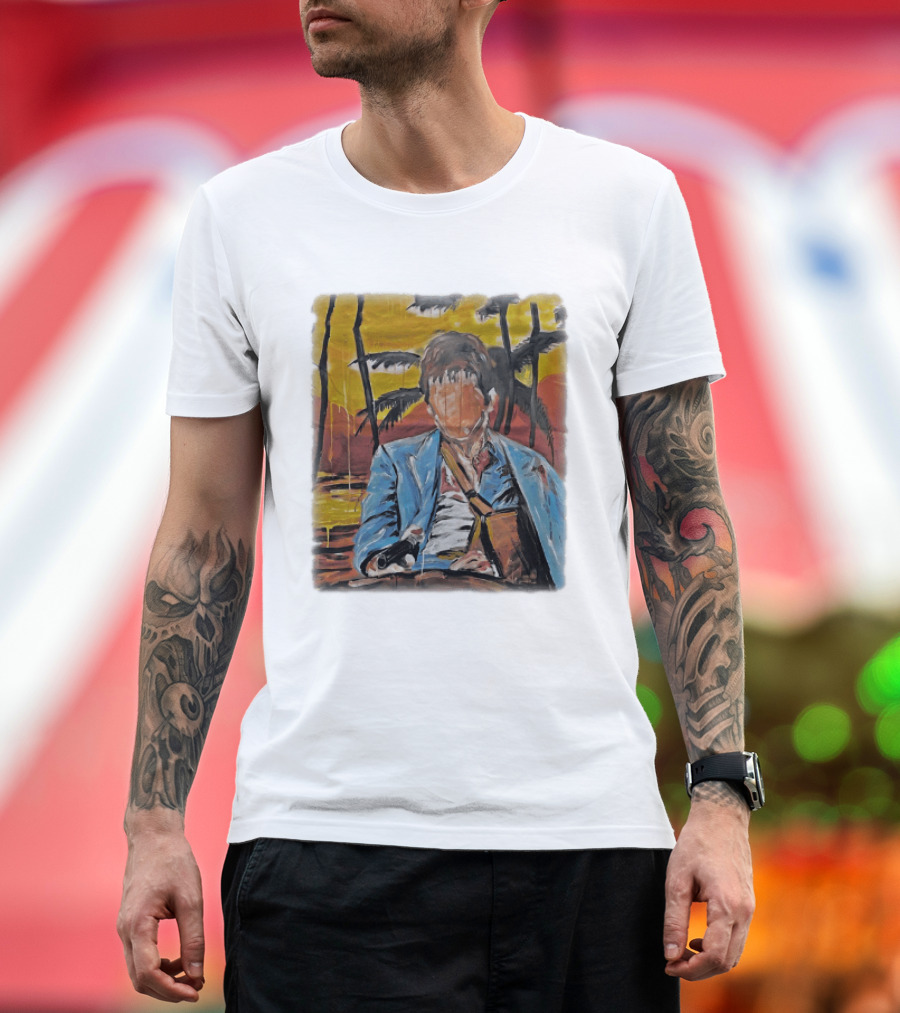 Al Pacino Tony Montana Scarface Oil Painting T-Shirt