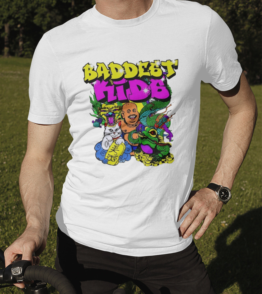 Baddest Kids Buddha Dragon Cat Frog T-Shirt