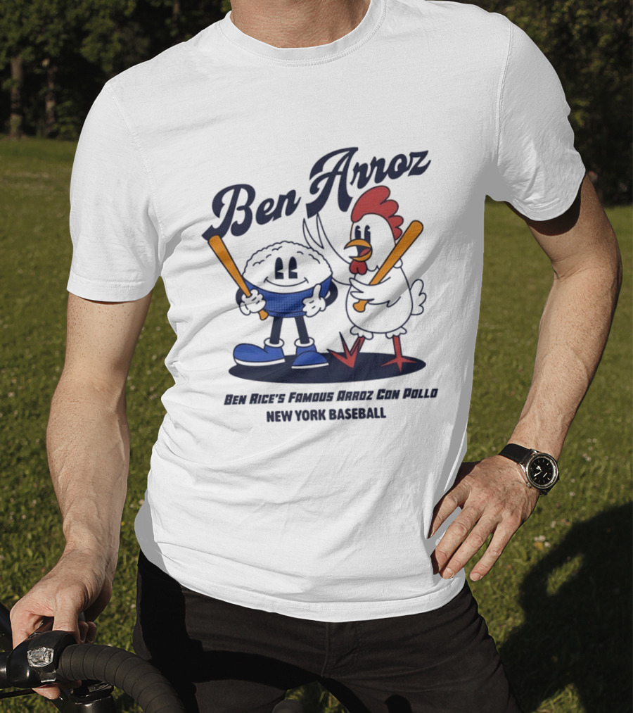 Ben Arroz Ben Rice's Famous Arroz Con Pollo New York Baseball T-Shirt